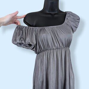 Costa Blanca Metallic Babydoll Top
